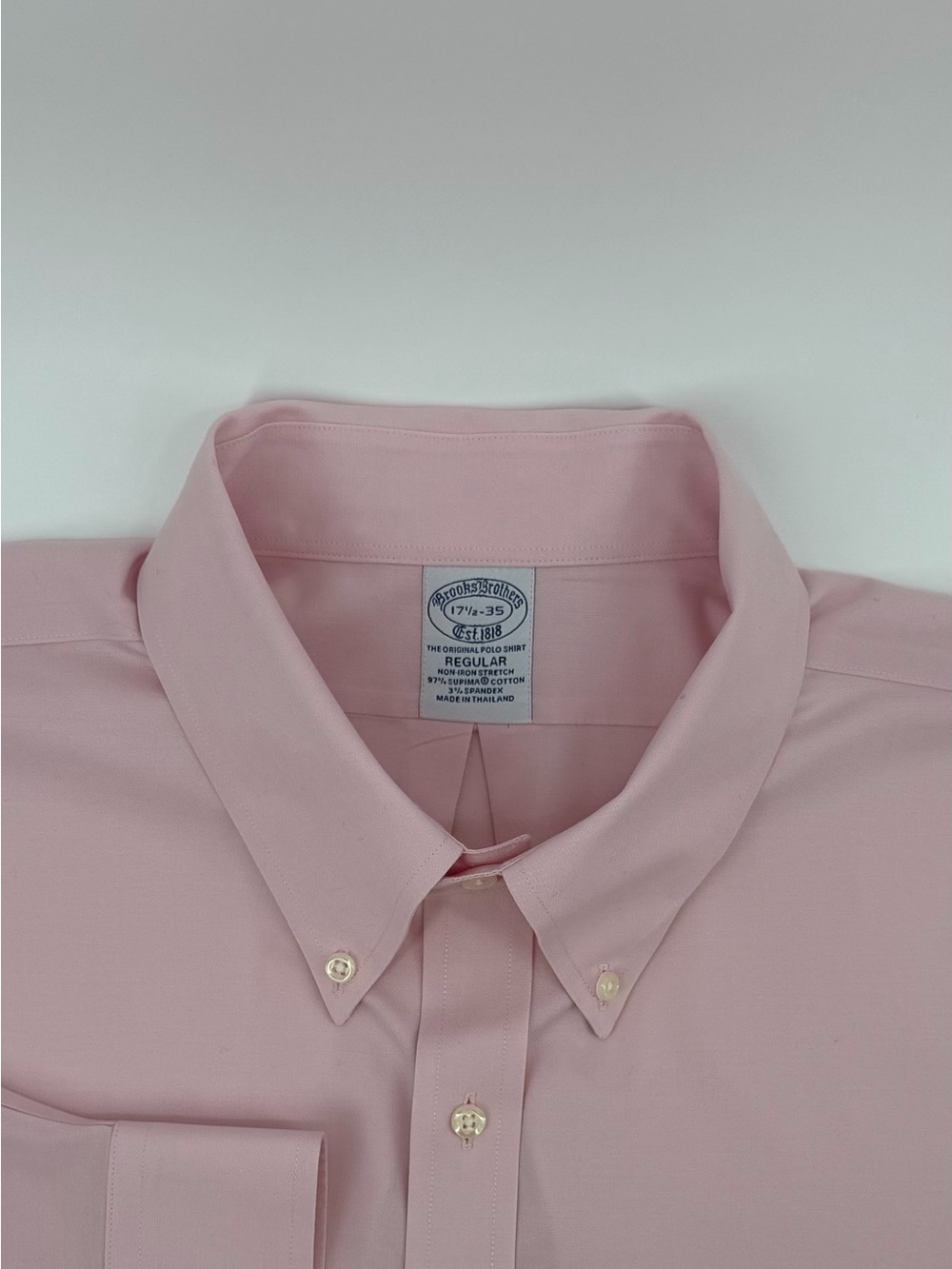 Brooks Brothers Pink Button-Down Dress Shirt - Regular Fit Men’s XL